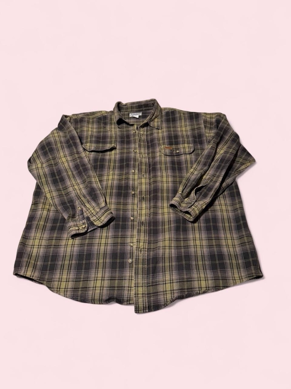Carhartt Olive and Black Plaid Shirt Jacket